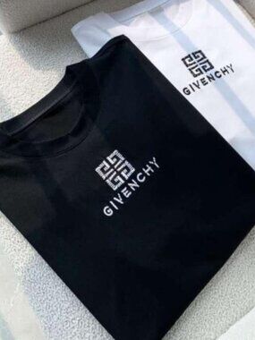 Unisex Cotton T-shirt with Embroidered Symmetrical Square Logo